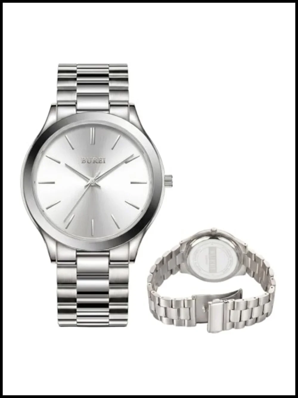 Men's Analog Stainless Steel Dress Watch Waterproof Quartz Japanese Movement